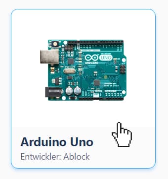 Arduino mit mBlock - Auswahl des Geräts